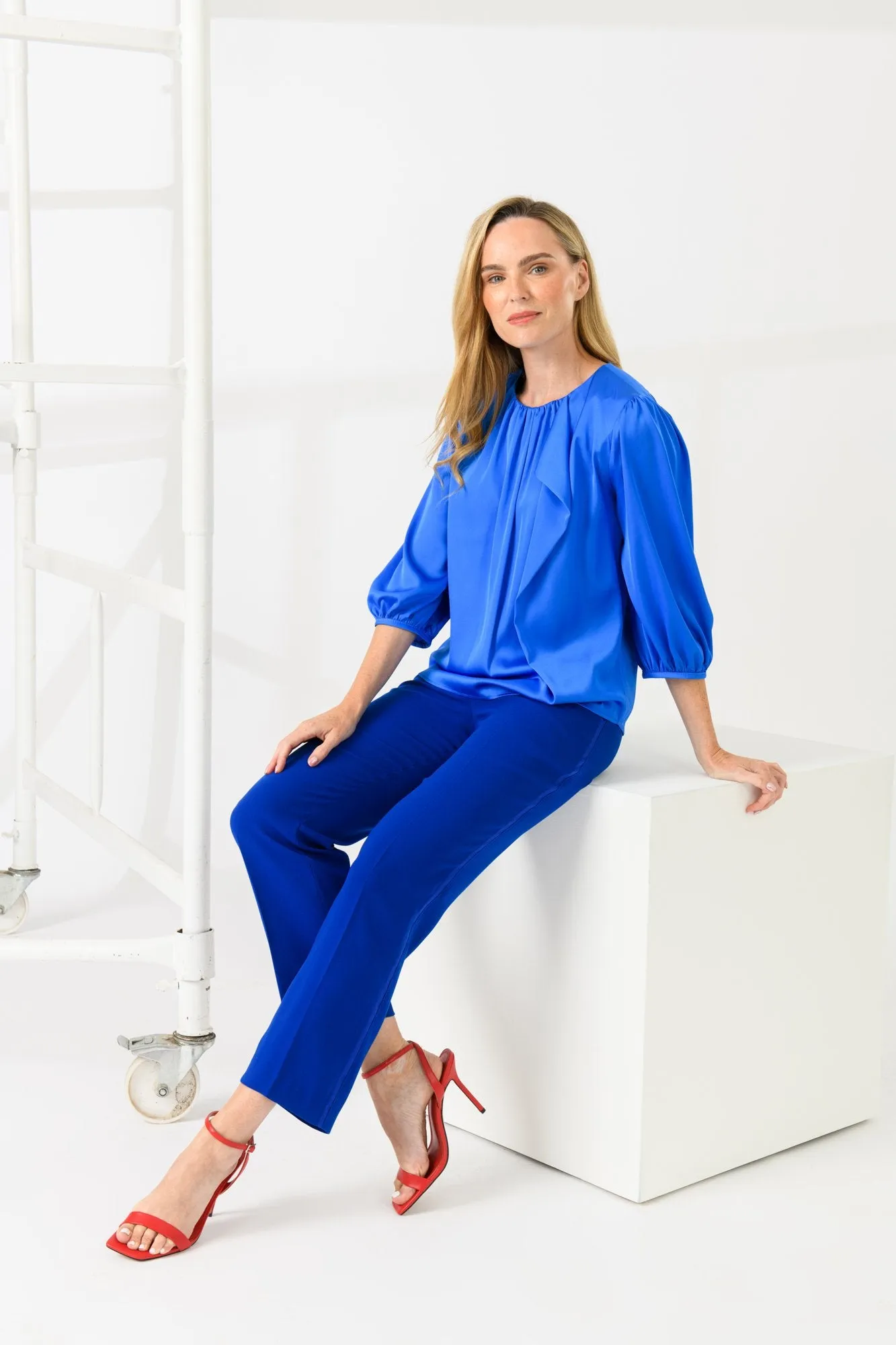 Caroline Kilkenny Charlotte Pleated Front Blouse